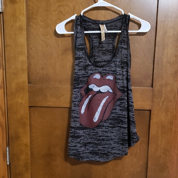 Racer back tank top with Rolling  Stone tongue logo-new. - Picture 1 of 2